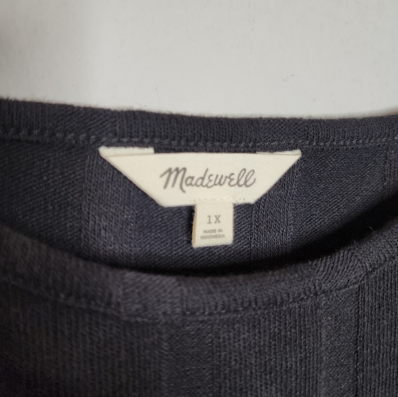 Madewell Black Ribbed Sweater-Knit Anytime Cami Top Size 1X - Picture 2 of 12